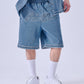 【NEW】DENIM WARM UP SHORTS/デニムバギーショーツ【FAM-61506】