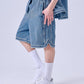 【NEW】DENIM WARM UP SHORTS/デニムバギーショーツ【FAM-61506】