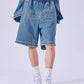 【NEW】DENIM WARM UP SHORTS/デニムバギーショーツ【FAM-61506】