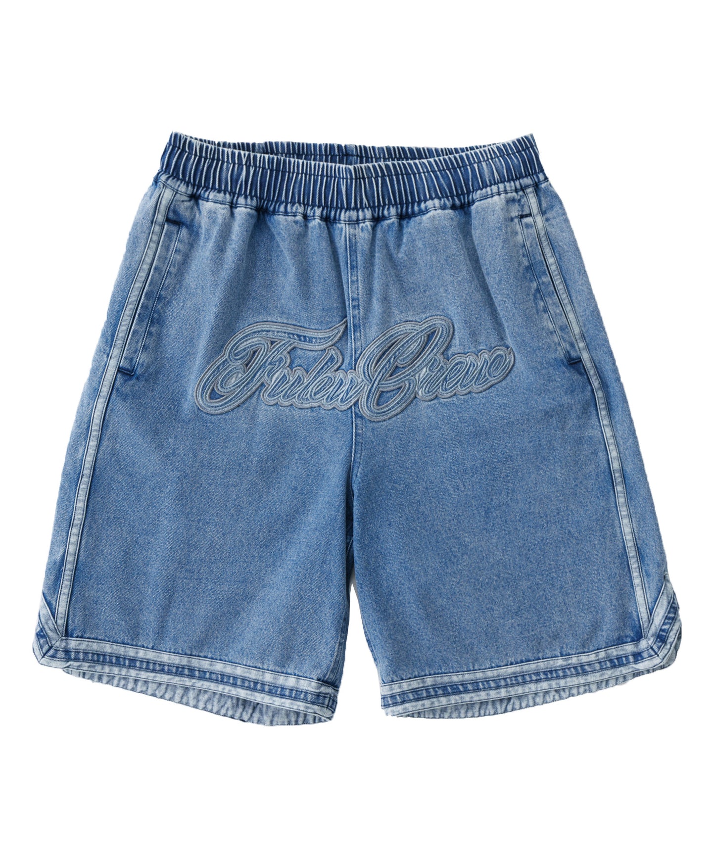 【NEW】DENIM WARM UP SHORTS/デニムバギーショーツ【FAM-61506】