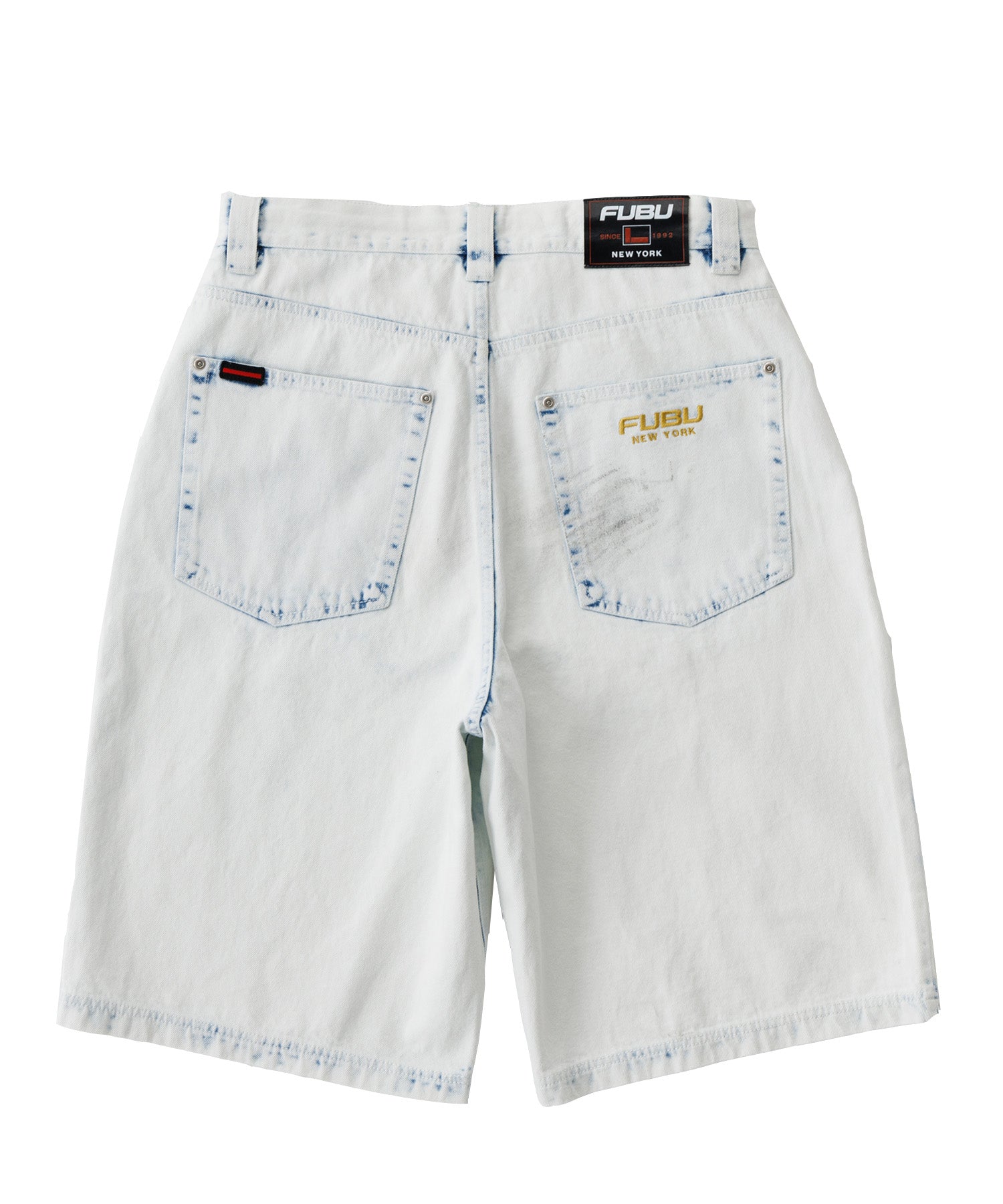 FUBU フブ デニムバギーショーツ。FUBUはアメリカの代表的なHIPHOP