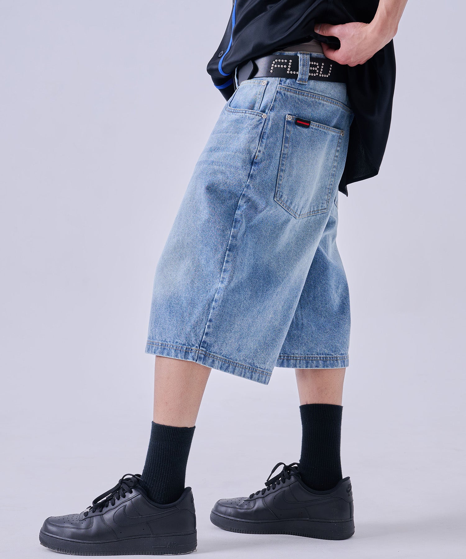 FUBU フブ デニムバギーショーツ。FUBUはアメリカの代表的なHIPHOP