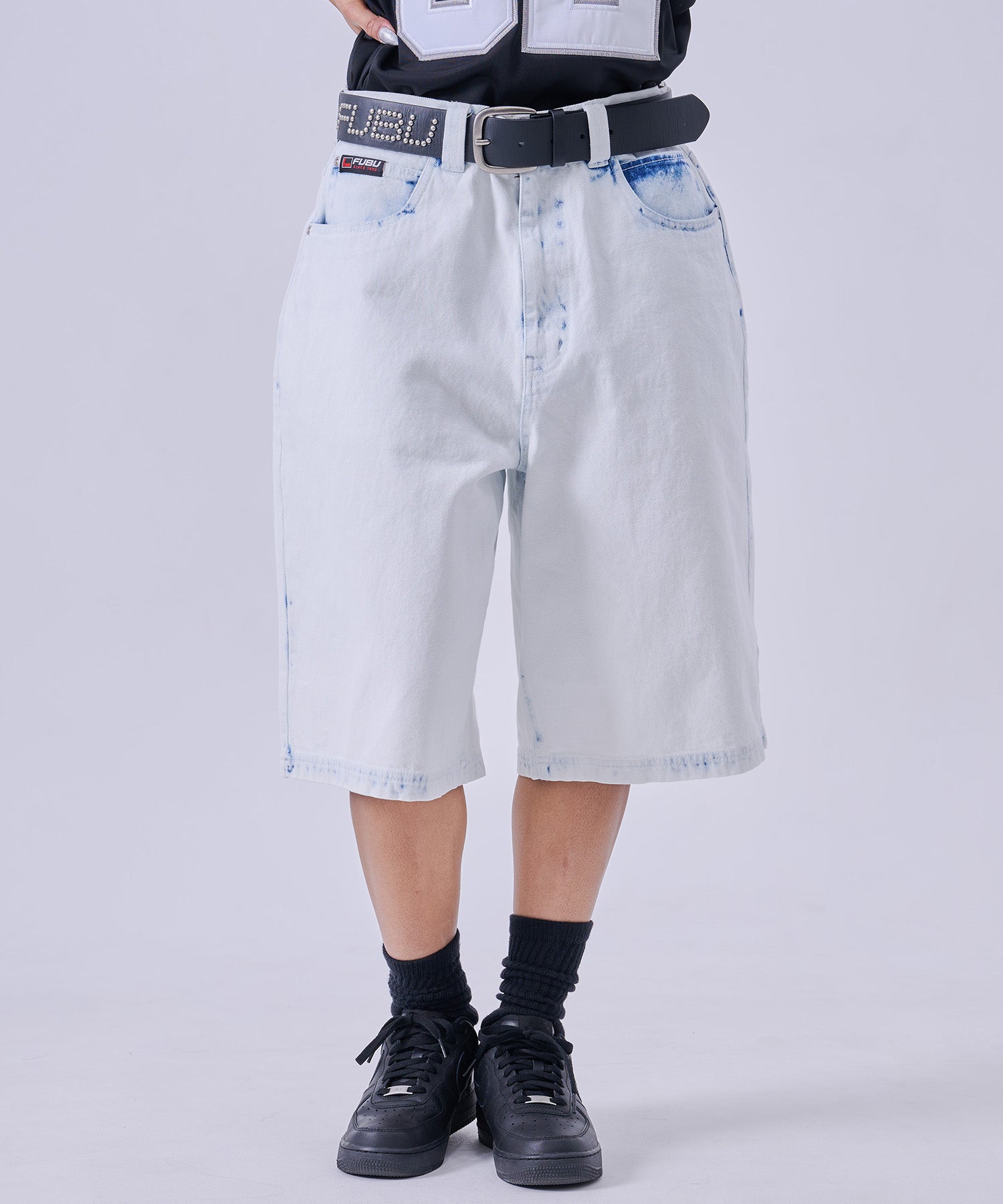 FUBU フブ デニムバギーショーツ。FUBUはアメリカの代表的なHIPHOP