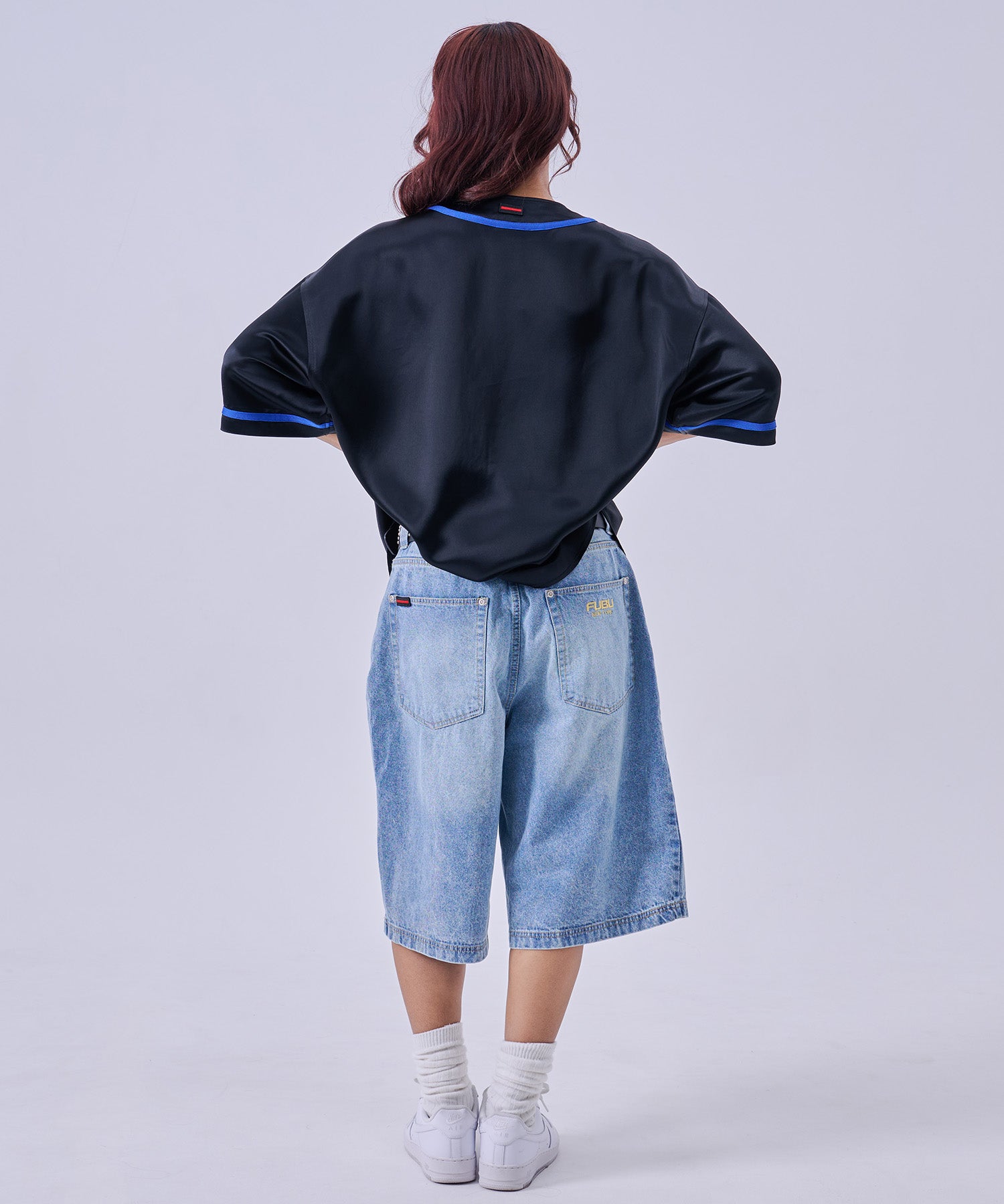 FUBU フブ デニムバギーショーツ。FUBUはアメリカの代表的なHIPHOP