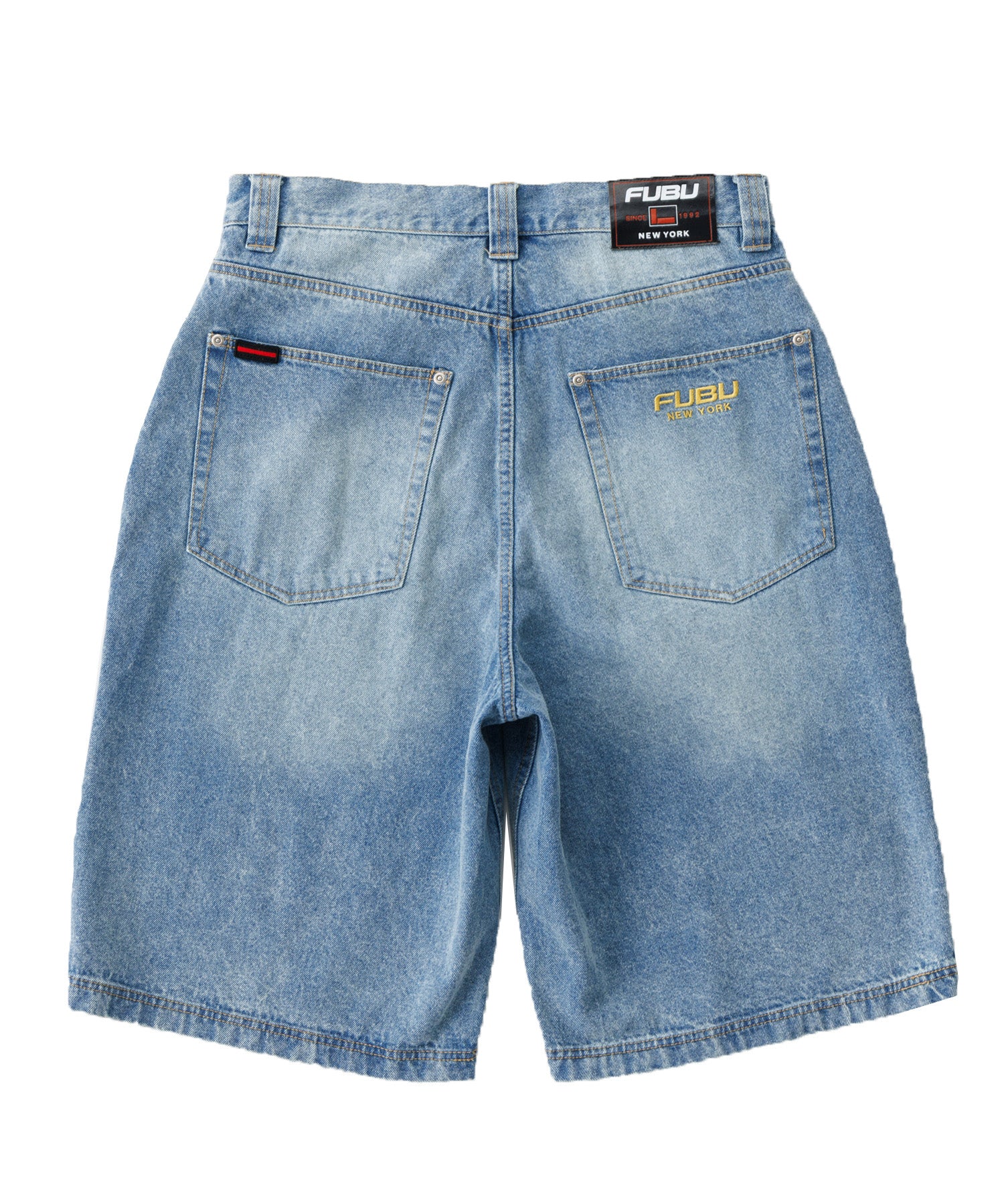 FUBU フブ デニムバギーショーツ。FUBUはアメリカの代表的なHIPHOP