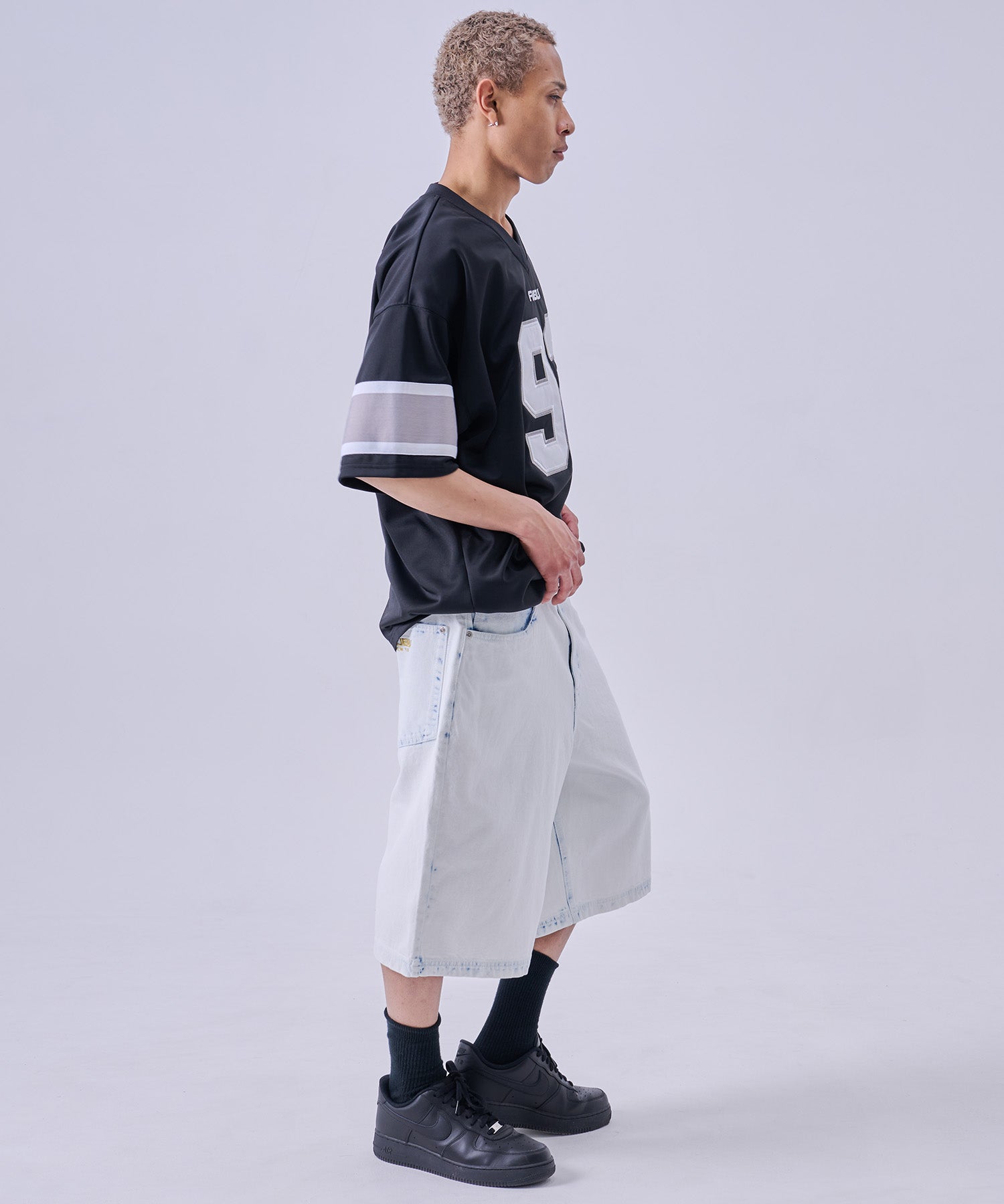 FUBU フブ デニムバギーショーツ。FUBUはアメリカの代表的なHIPHOP