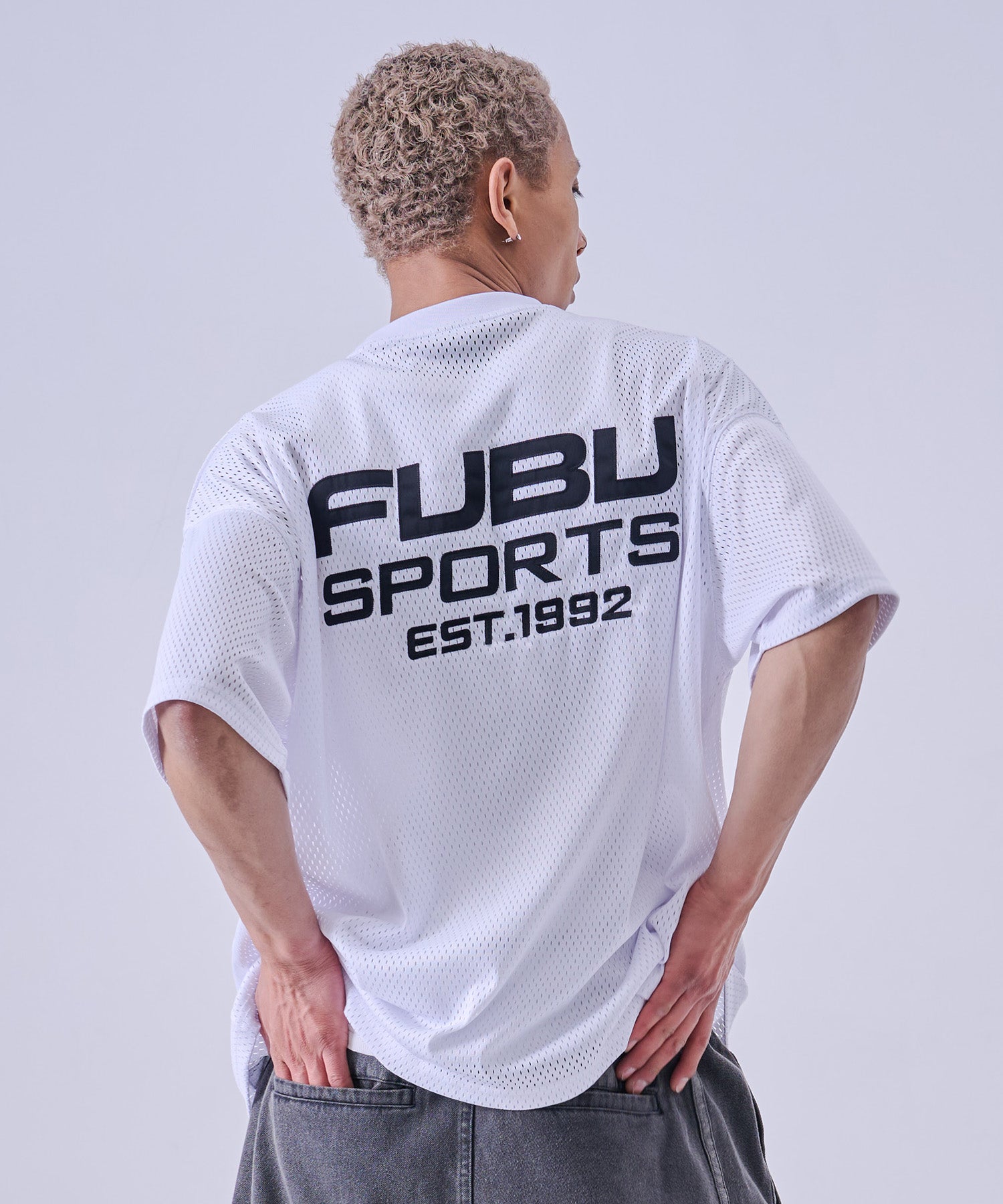 FUBU フブ メッシュTシャツ。FUBUはアメリカの代表的なHIPHOP FASHION