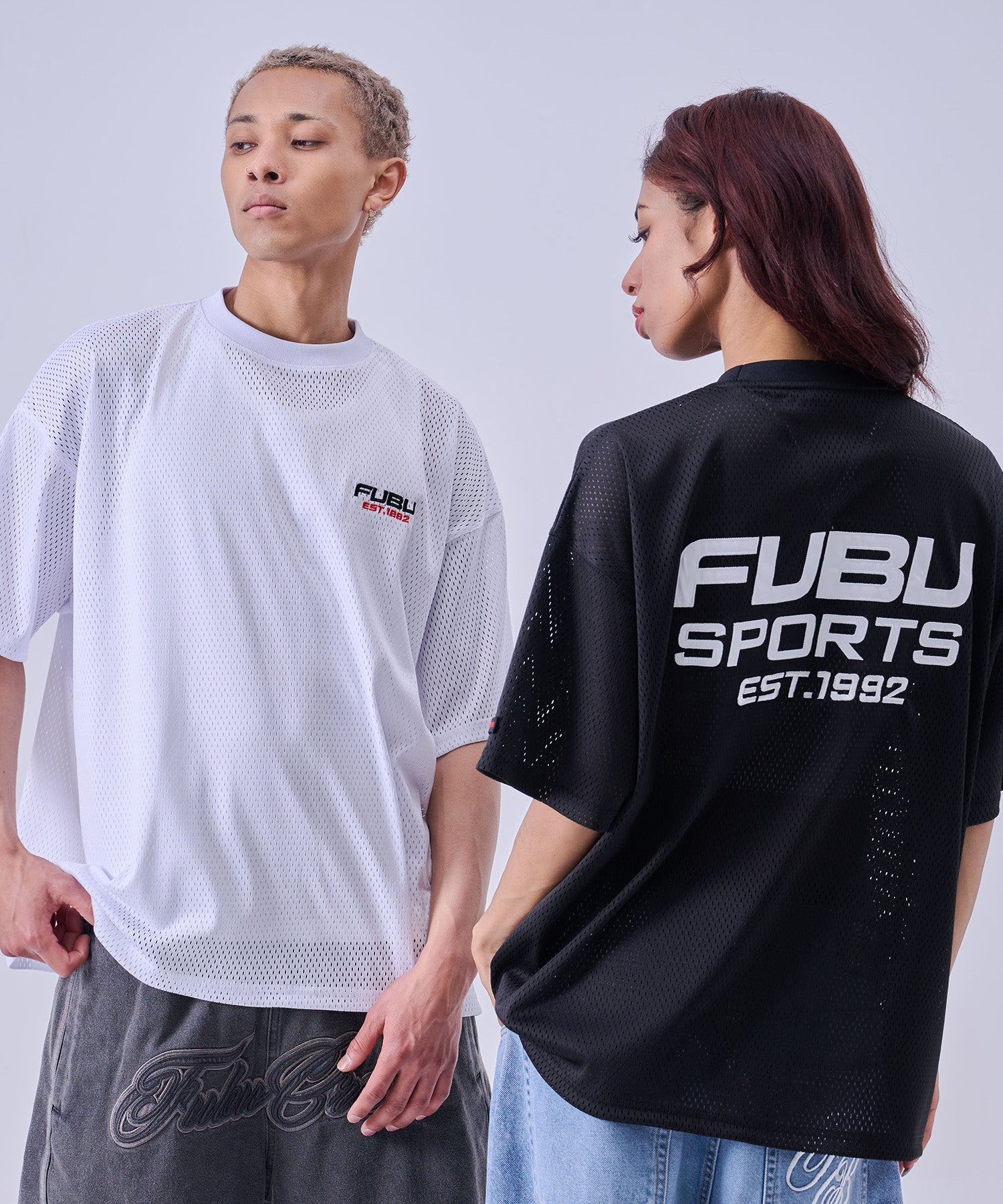FUBU フブ メッシュTシャツ。FUBUはアメリカの代表的なHIPHOP FASHION