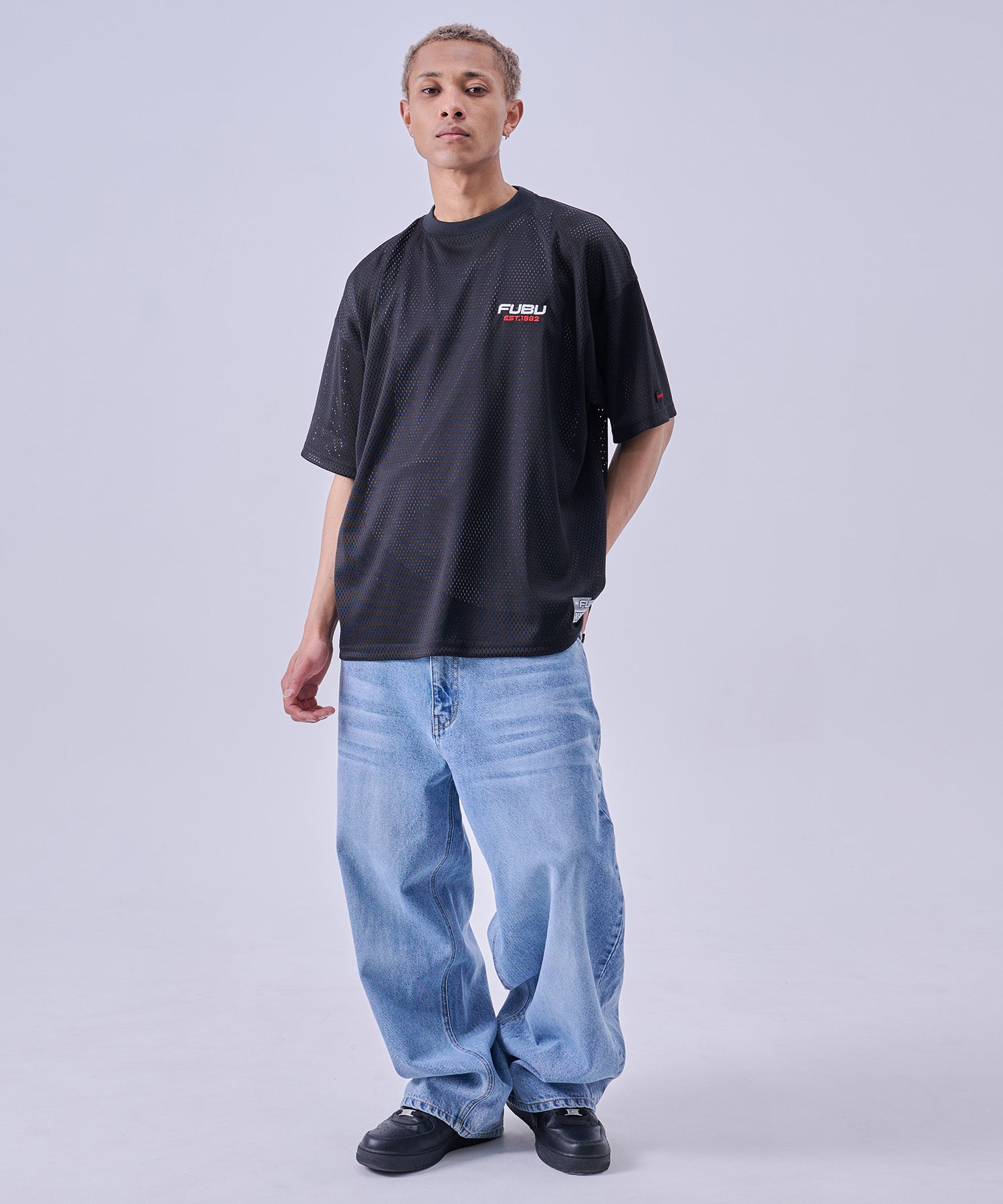 FUBU フブ メッシュTシャツ。FUBUはアメリカの代表的なHIPHOP FASHION