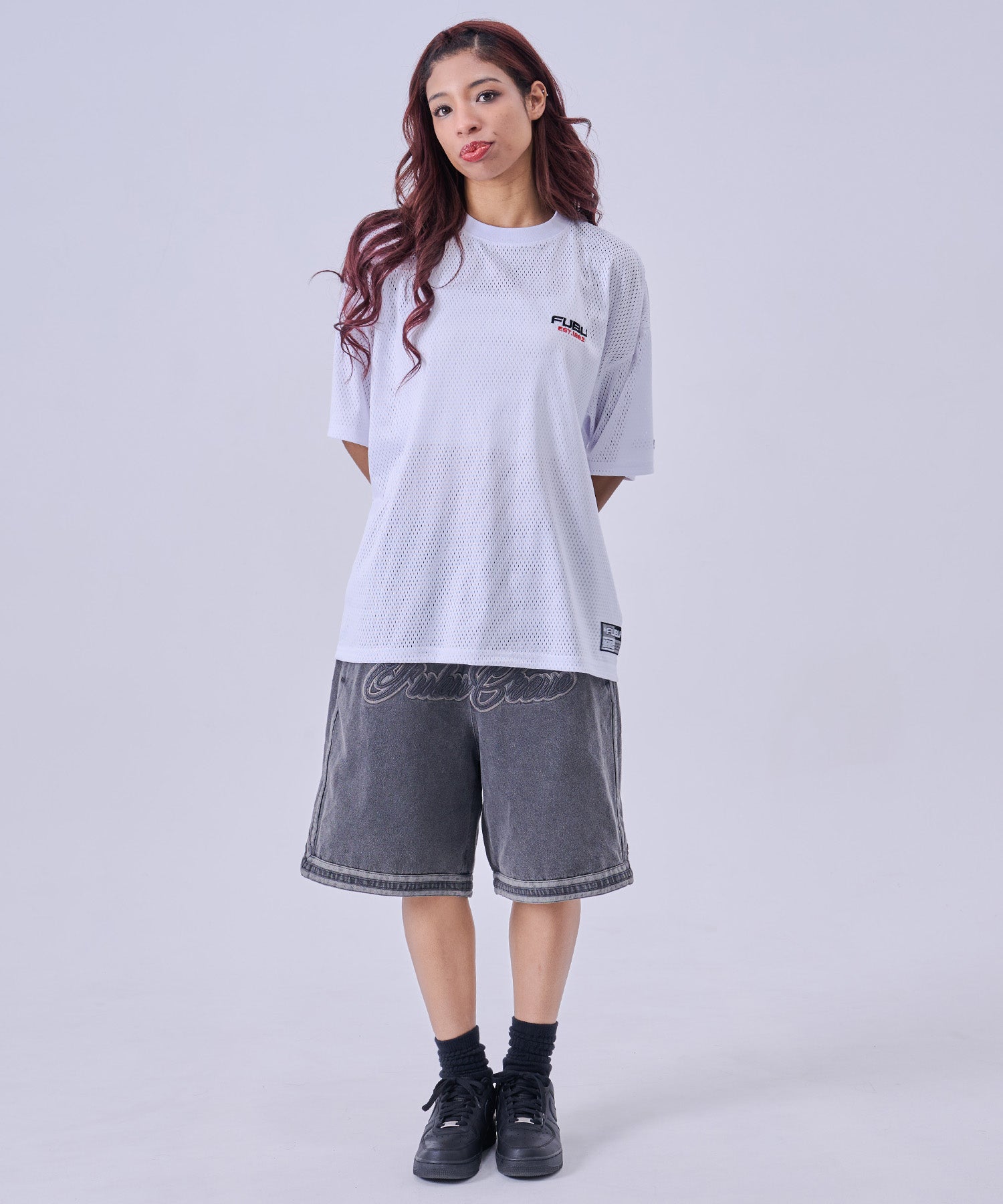 FUBU フブ メッシュTシャツ。FUBUはアメリカの代表的なHIPHOP FASHION