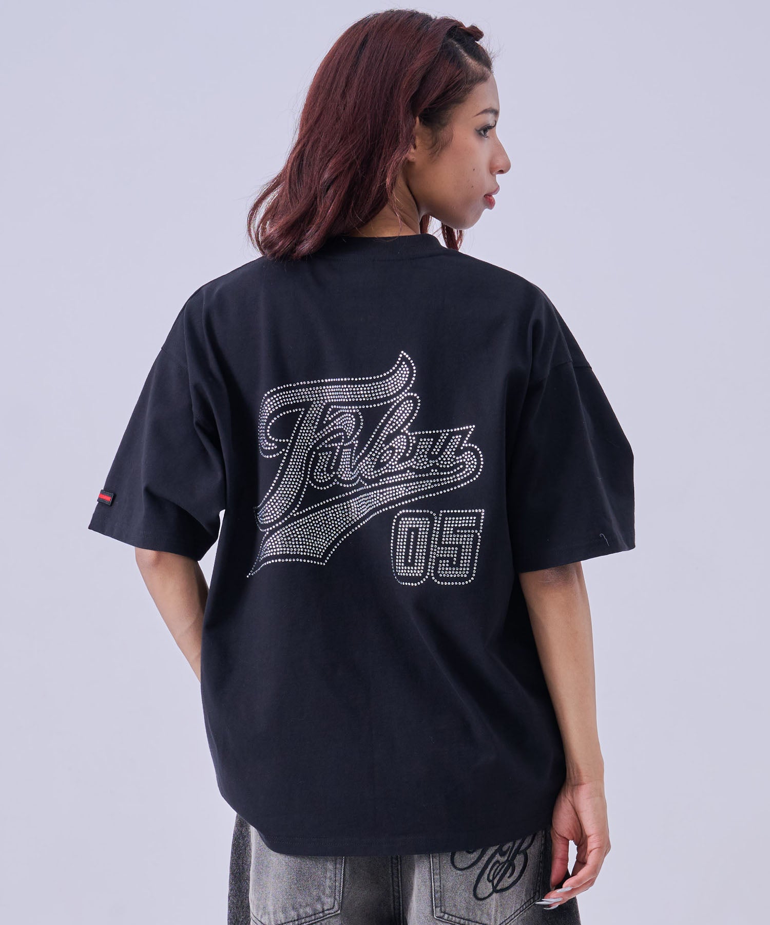 FUBU フブ ラインストーンTシャツ。FUBUはアメリカの代表的なHIPHOP