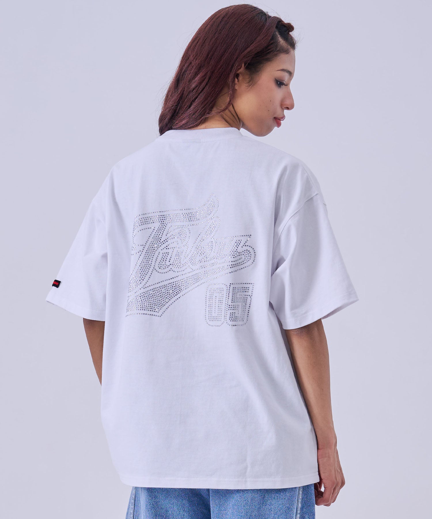 FUBU フブ ラインストーンTシャツ。FUBUはアメリカの代表的なHIPHOP
