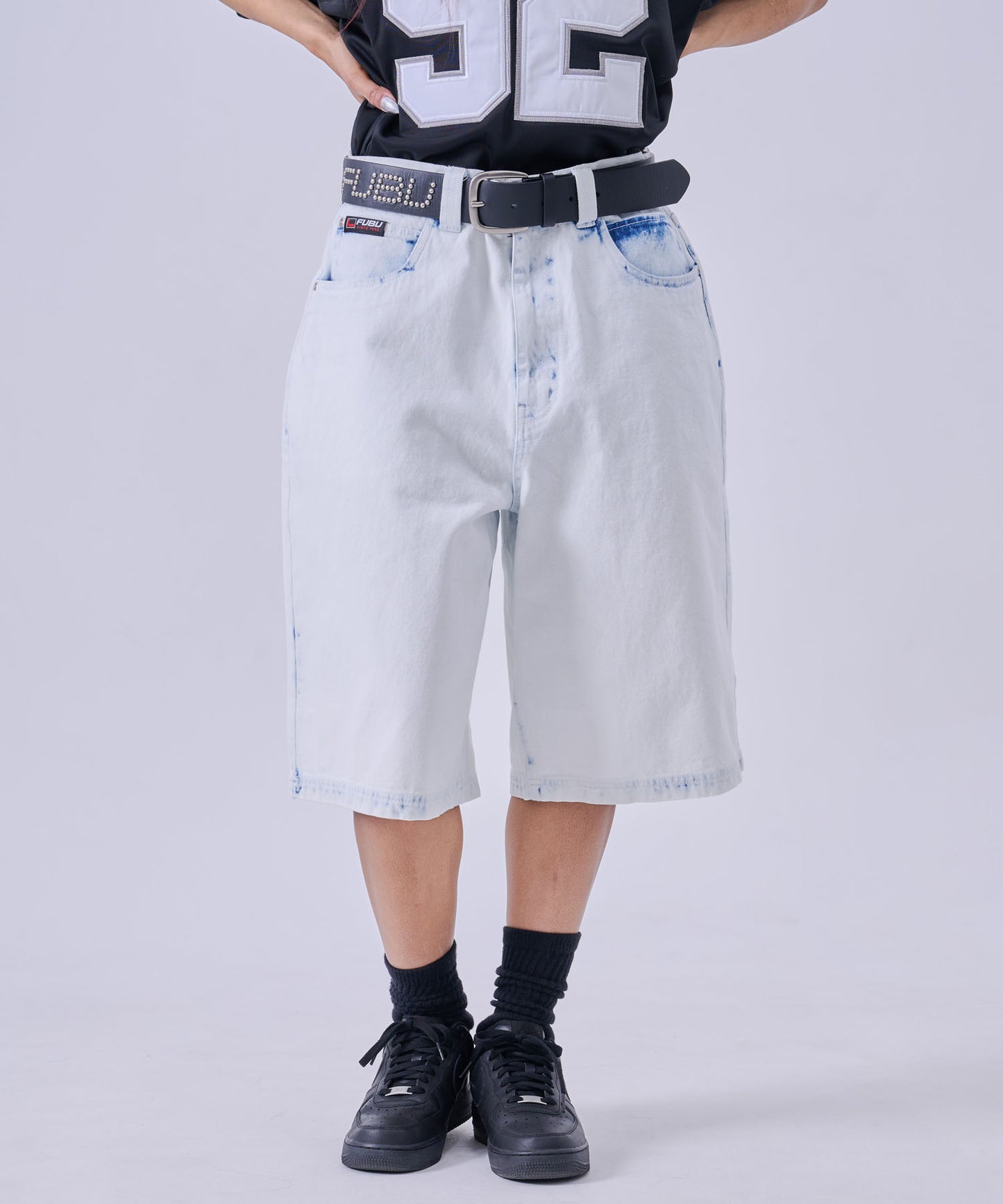 【NEW】STUDS GENUINE LEATHER BELT/スタッド付き本革ベルト【FAM-61908】