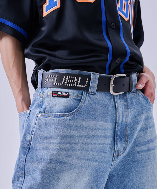 STUDS GENUINE LEATHER BELT/スタッド付き本革ベルト【FAM-61908】