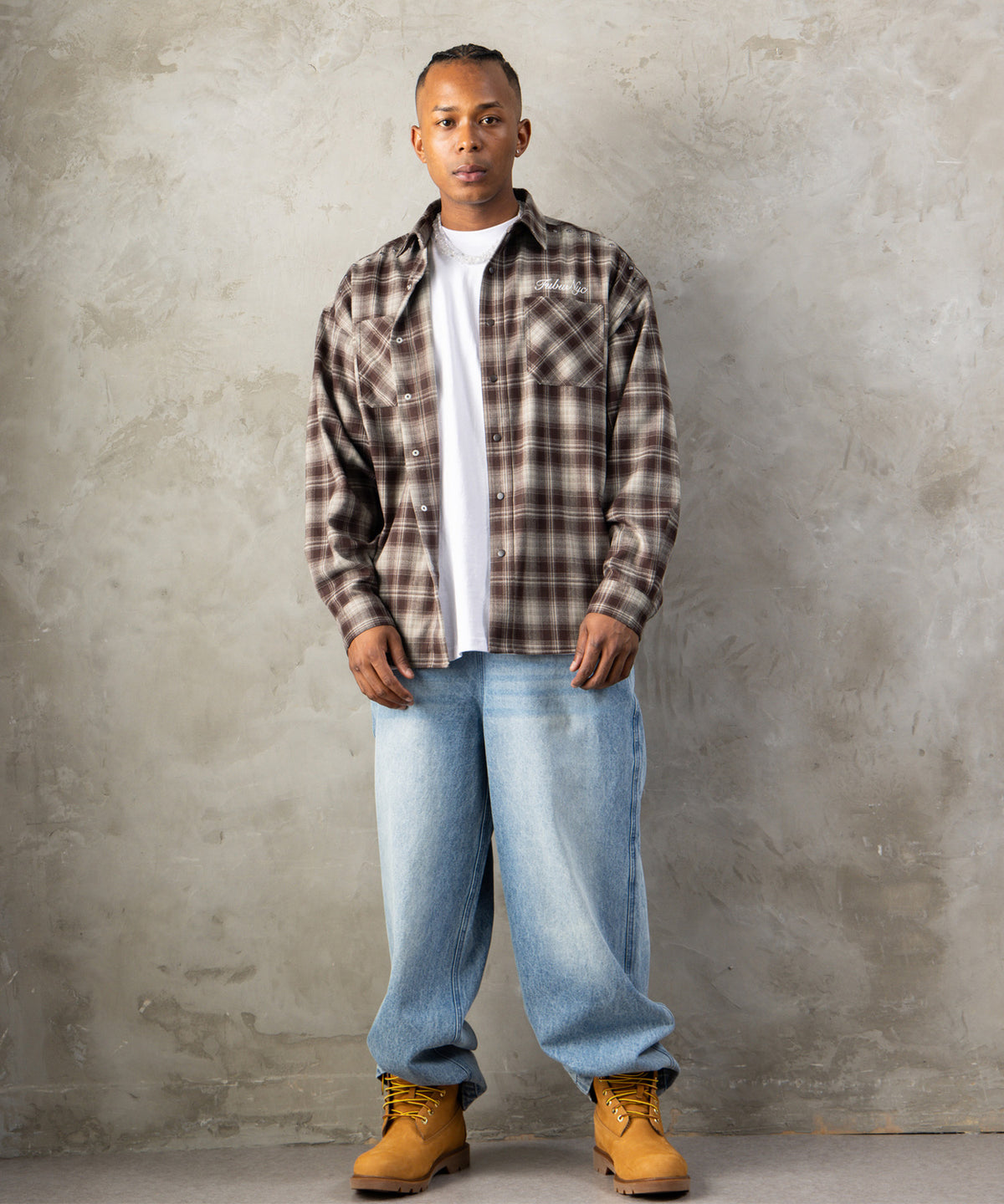 【NEW】STUDS CHECK SHIRTS/スタッズチェックシャツ【FAM-62100】