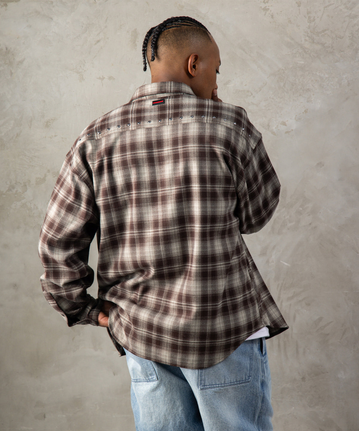 【NEW】STUDS CHECK SHIRTS/スタッズチェックシャツ【FAM-62100】