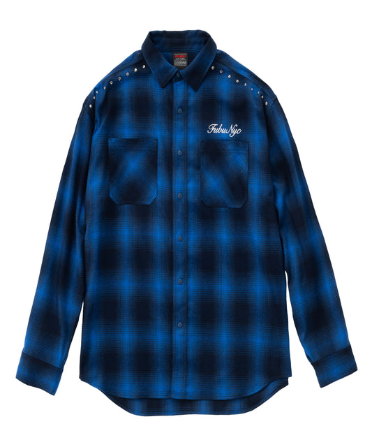 【NEW】STUDS CHECK SHIRTS/スタッズチェックシャツ【FAM-62100】