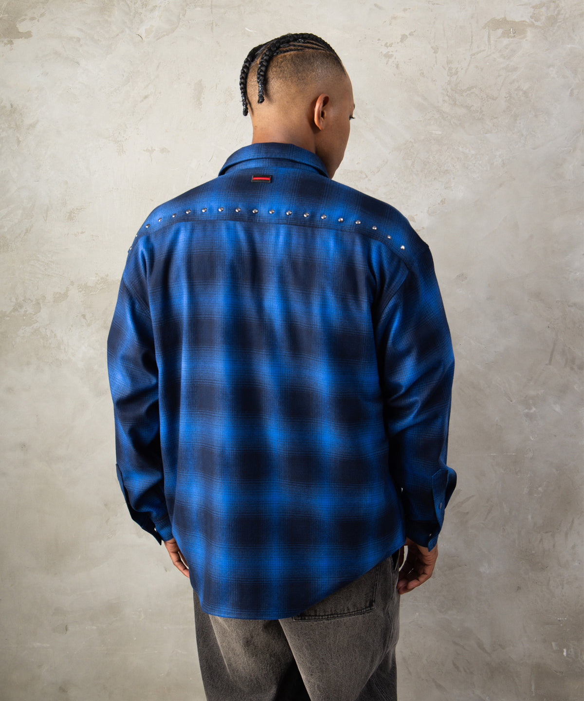 【NEW】STUDS CHECK SHIRTS/スタッズチェックシャツ【FAM-62100】