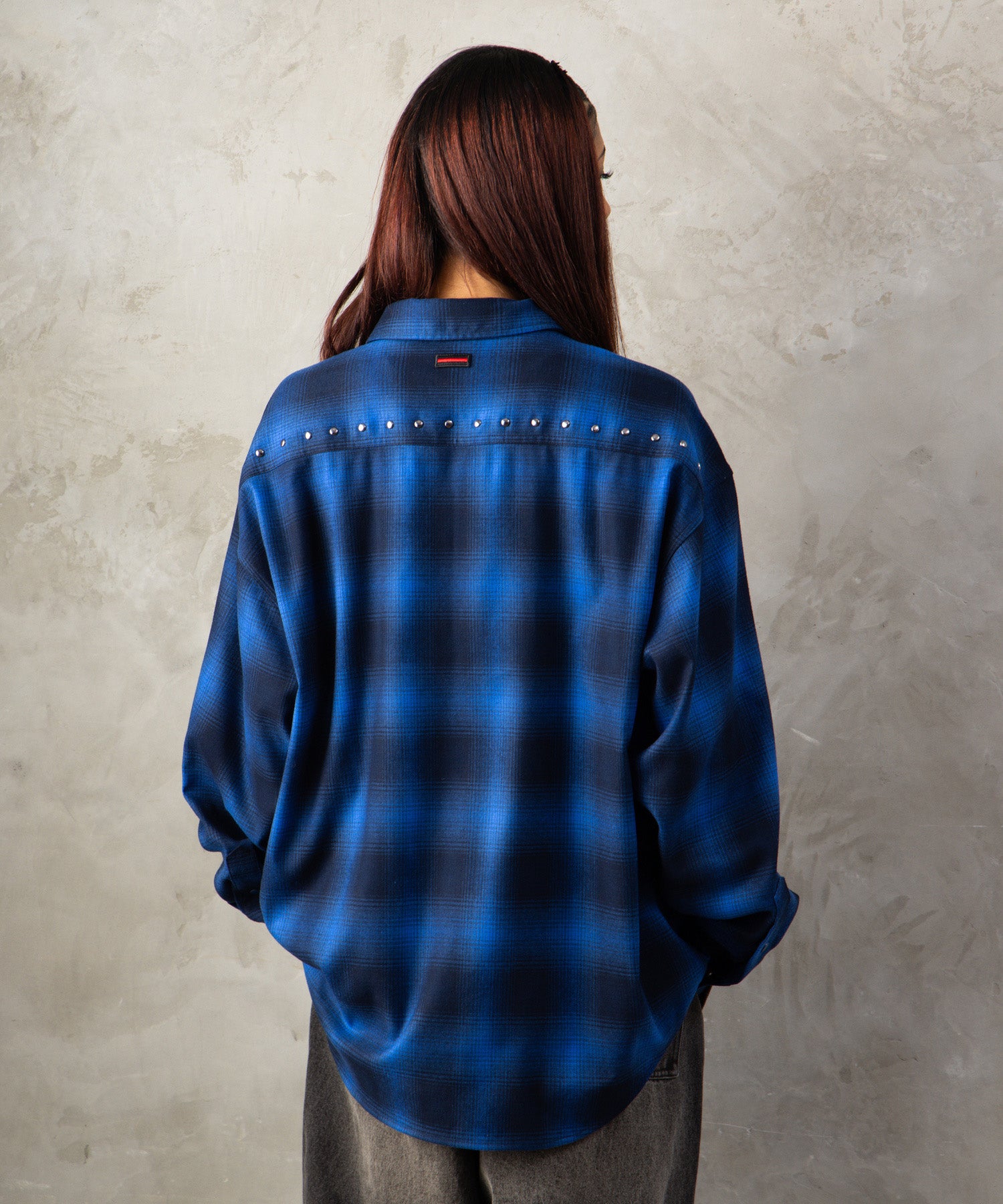 STUDS CHECK SHIRTS/スタッズチェックシャツ【FAM-62100】｜FUBU(フブ