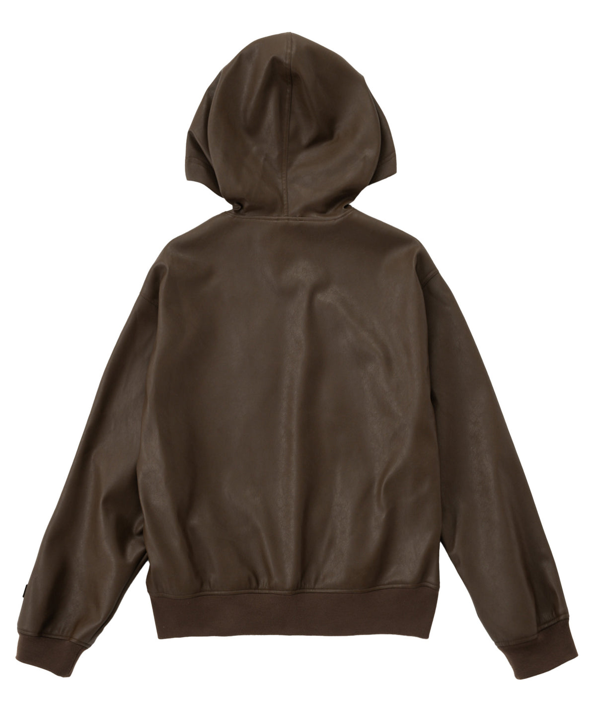 【NEW】FAUX LEATHER ZIP HOODIE/フェイクレザージップフーディー【FAM-62300】