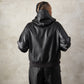 【NEW】FAUX LEATHER ZIP HOODIE/フェイクレザージップフーディー【FAM-62300】