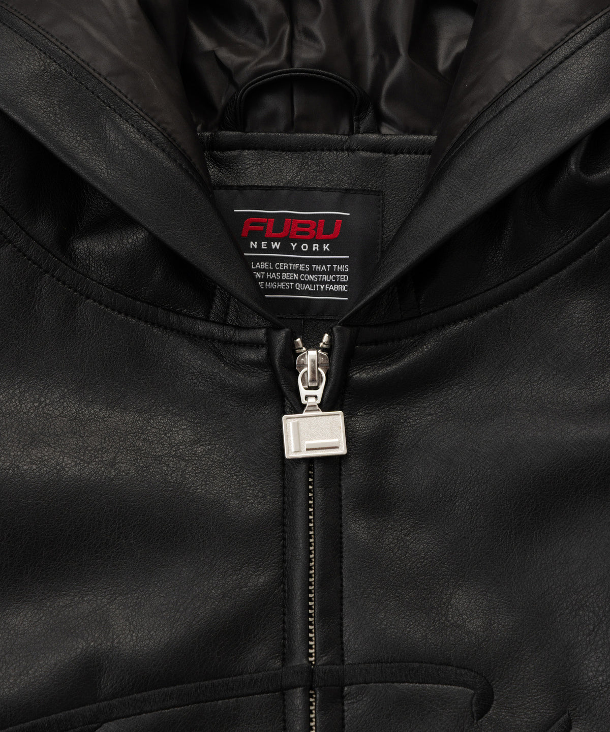 【NEW】FAUX LEATHER ZIP HOODIE/フェイクレザージップフーディー【FAM-62300】