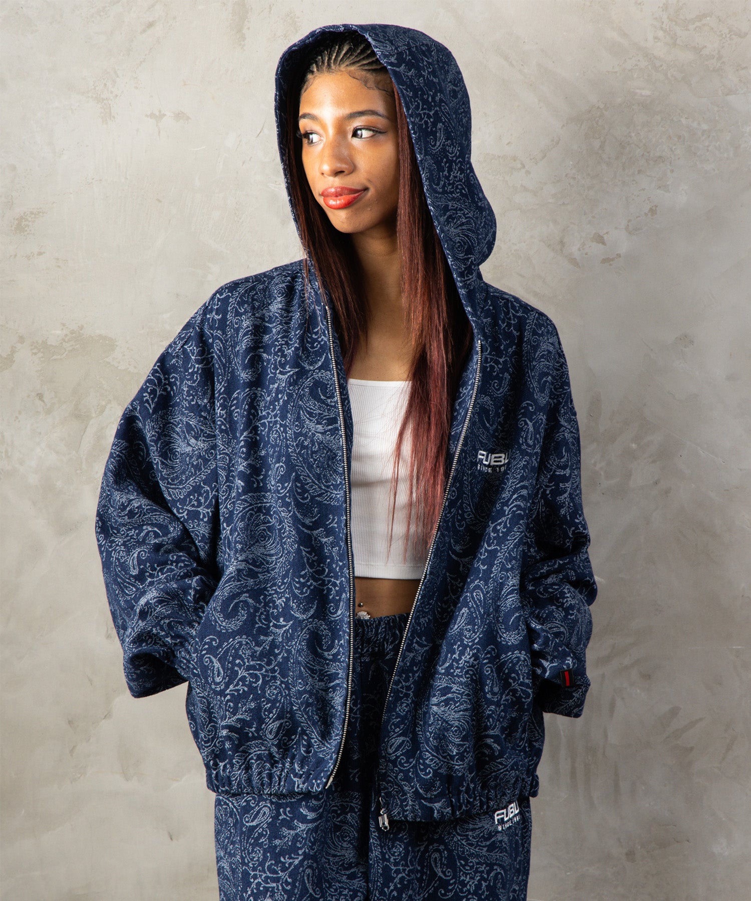 PAISLEY ZIP HOODIE/ペイズリージップフーディー【FAM-62303】｜FUBU