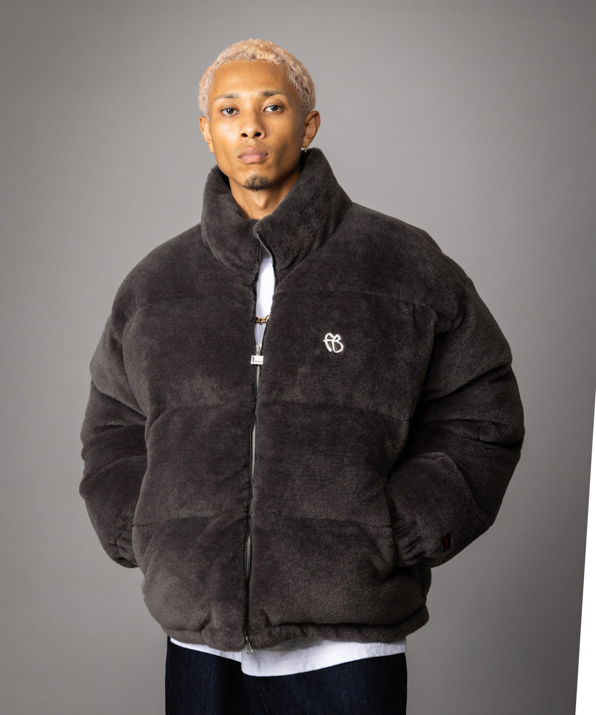 【NEW】FAUX FUR PUFFER JACKET/フェイクファーパファージャケット【FAM-62305】