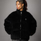 【NEW】FAUX FUR PUFFER JACKET/フェイクファーパファージャケット【FAM-62305】