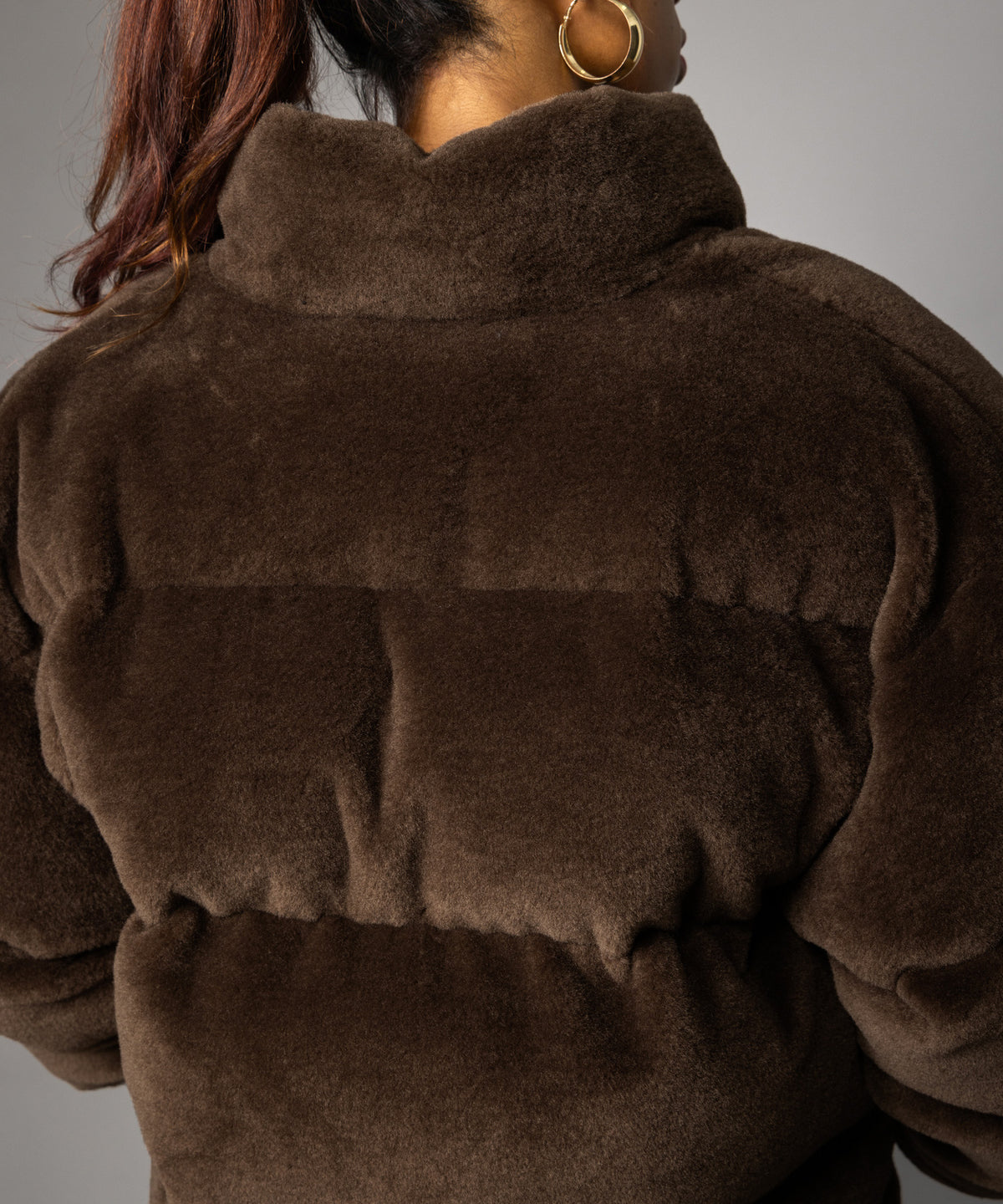 【NEW】FAUX FUR PUFFER JACKET/フェイクファーパファージャケット【FAM-62305】