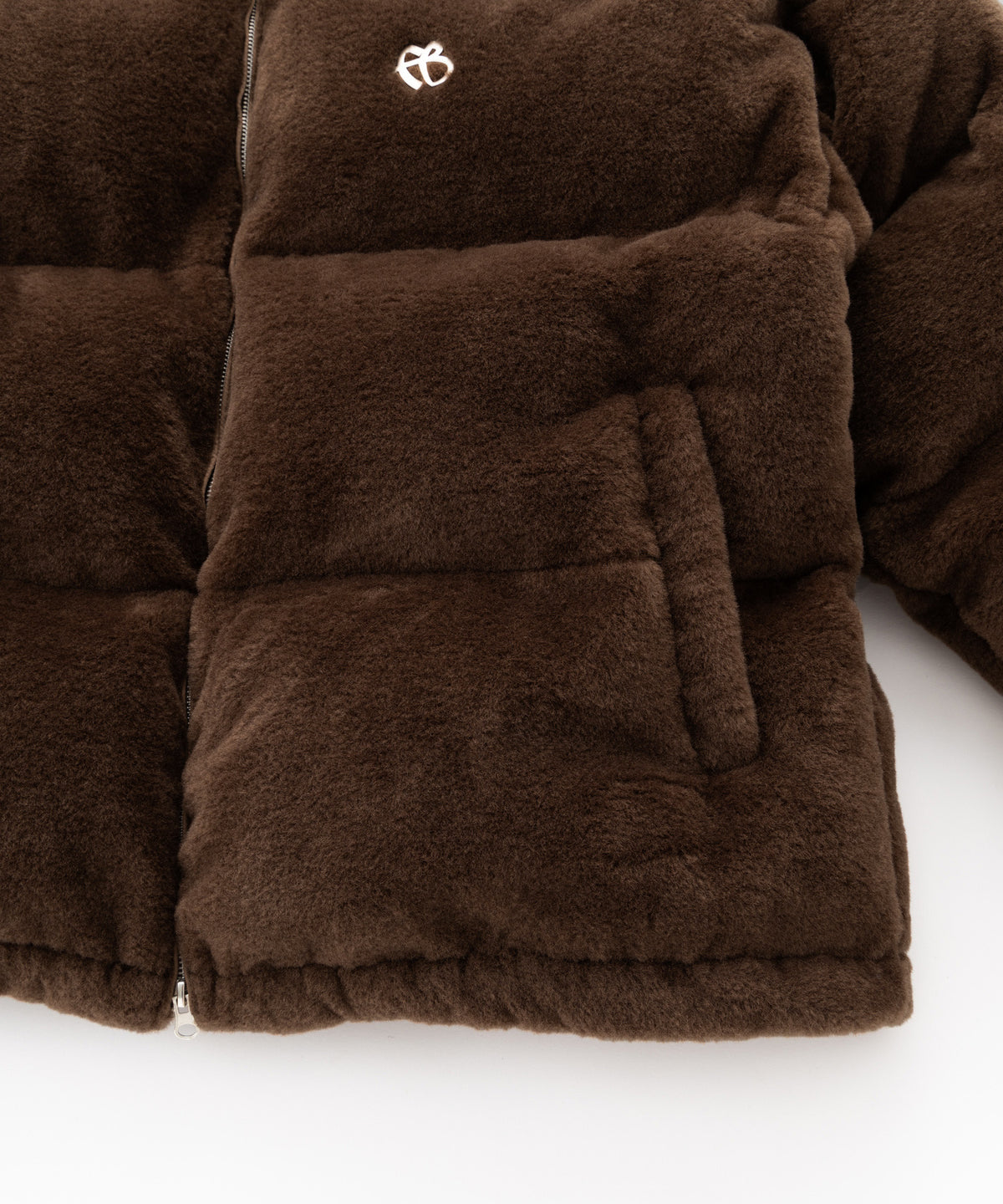 【NEW】FAUX FUR PUFFER JACKET/フェイクファーパファージャケット【FAM-62305】
