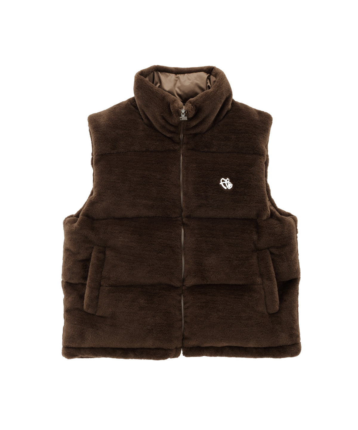 【NEW】FAUX FUR PUFFER VEST/フェイクファーパファーベスト【FAM-62306】
