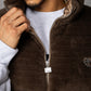 【NEW】FAUX FUR PUFFER VEST/フェイクファーパファーベスト【FAM-62306】