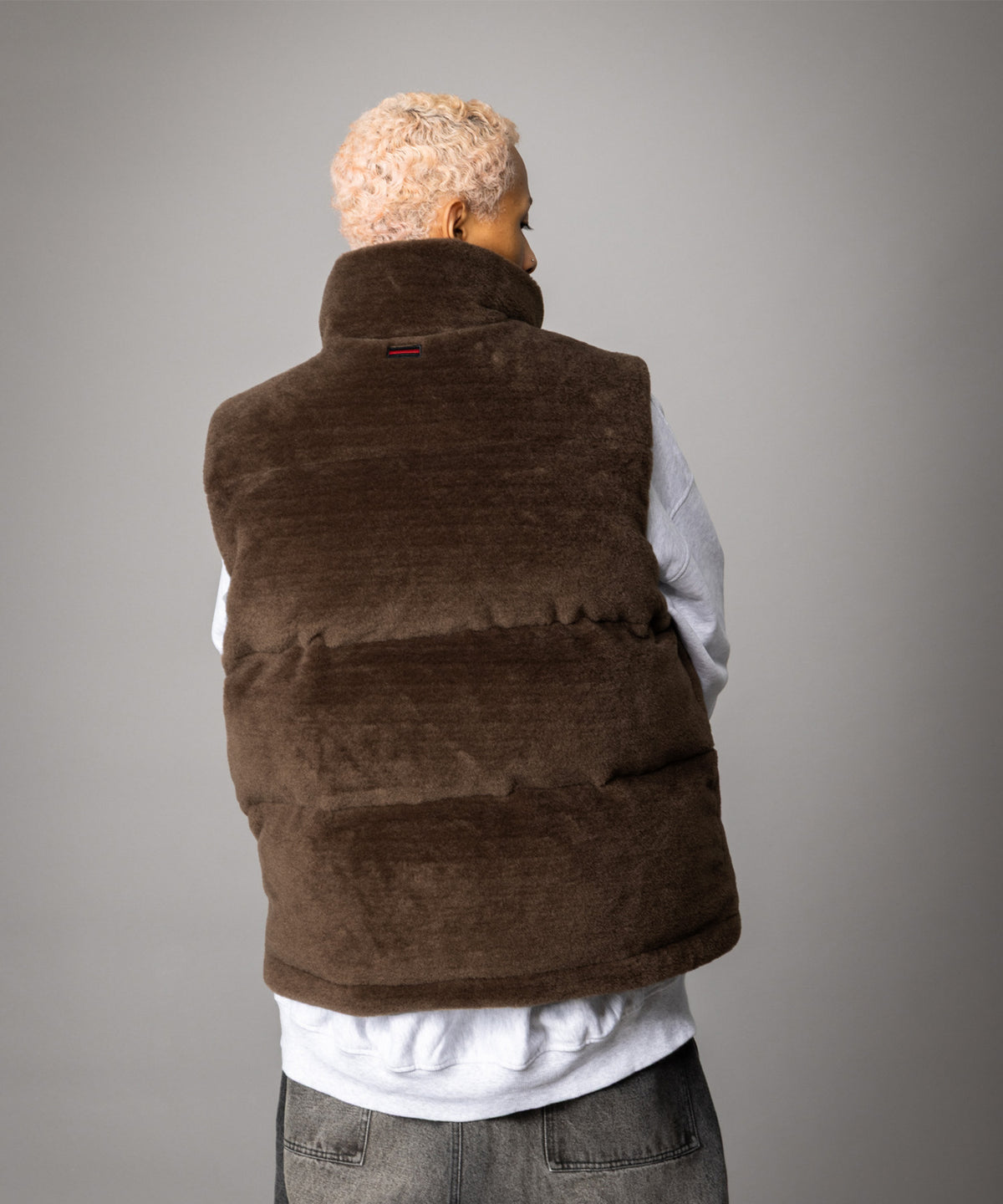 【NEW】FAUX FUR PUFFER VEST/フェイクファーパファーベスト【FAM-62306】