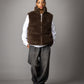 【NEW】FAUX FUR PUFFER VEST/フェイクファーパファーベスト【FAM-62306】