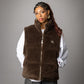 【NEW】FAUX FUR PUFFER VEST/フェイクファーパファーベスト【FAM-62306】