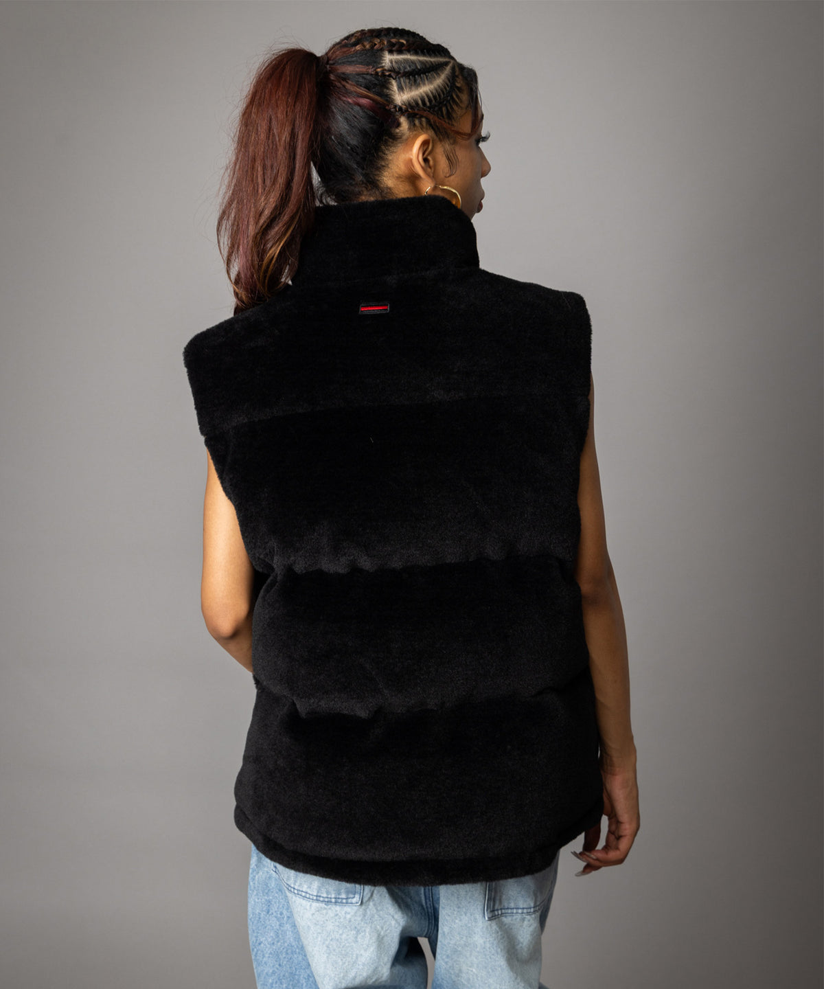 【NEW】FAUX FUR PUFFER VEST/フェイクファーパファーベスト【FAM-62306】