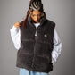 【NEW】FAUX FUR PUFFER VEST/フェイクファーパファーベスト【FAM-62306】