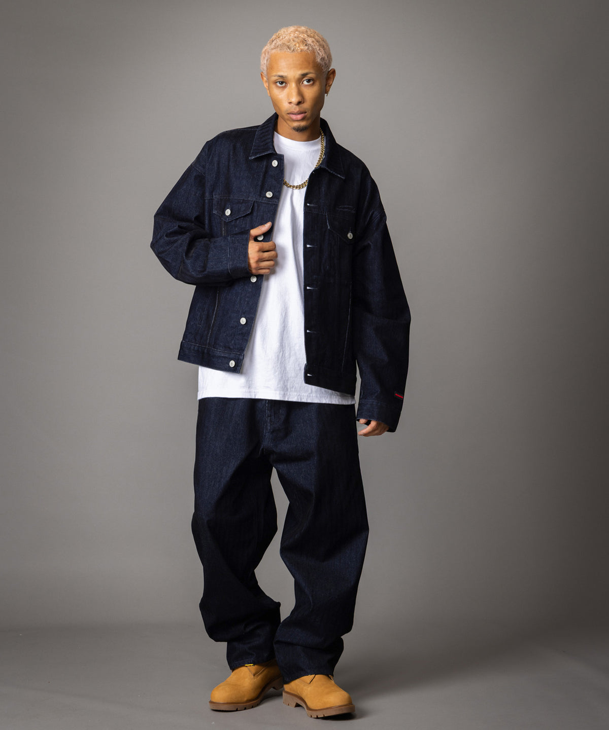【NEW】FLOCKED DENIM JACKET/フロックデニムジャケット【FAM-62316】【10月5日から順次配送】