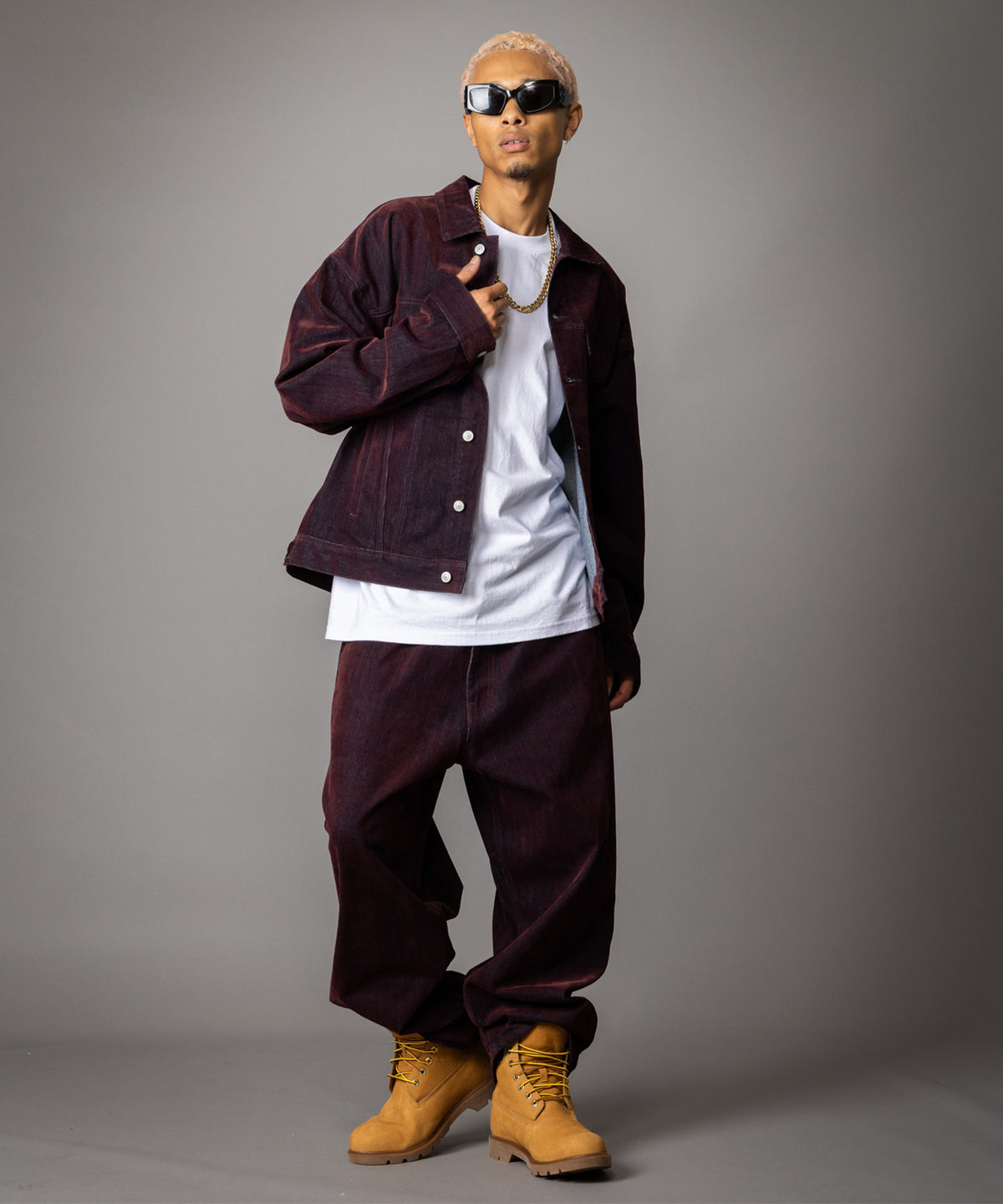 【NEW】FLOCKED DENIM JACKET/フロックデニムジャケット【FAM-62316】【10月5日から順次配送】