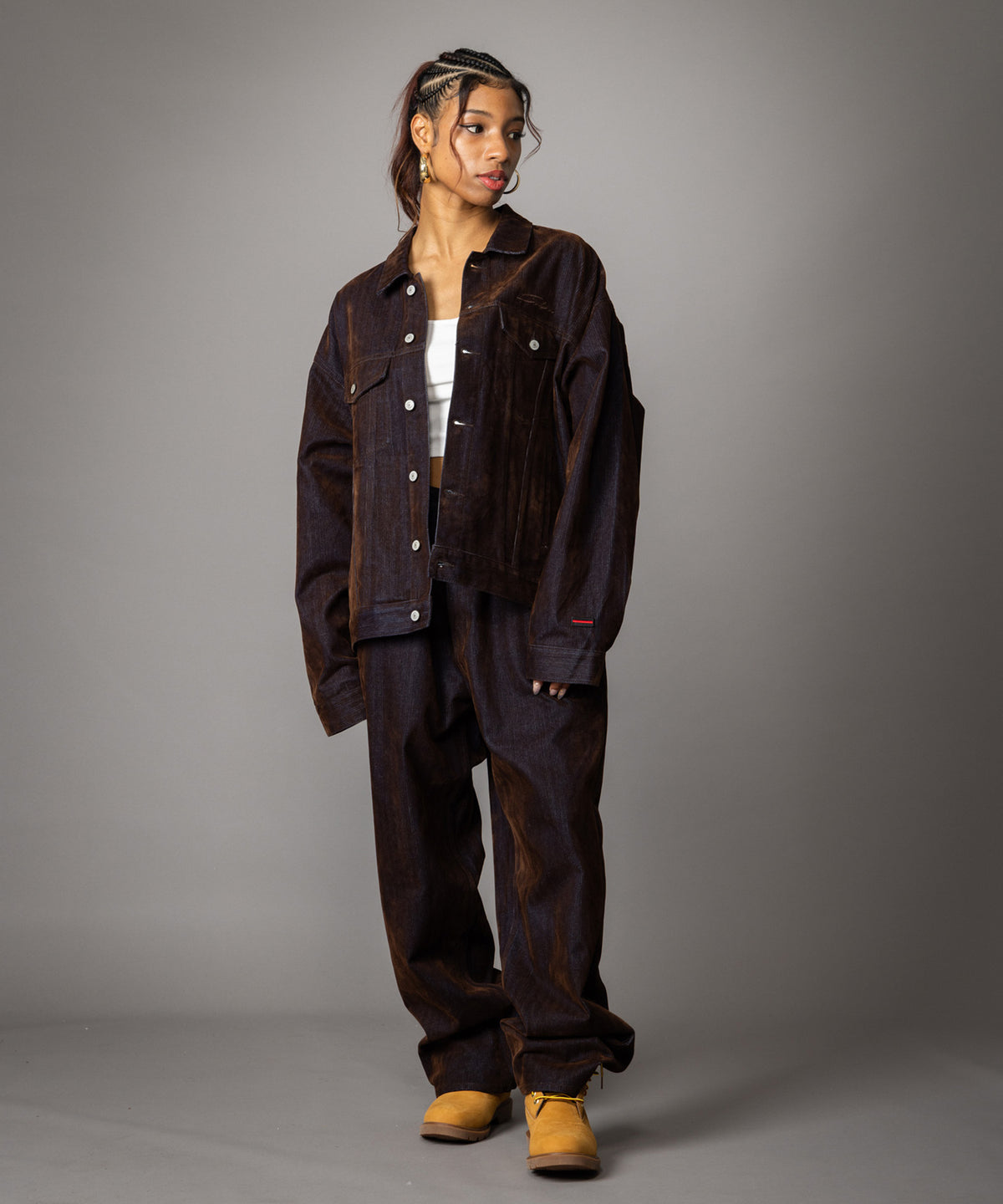 【NEW】FLOCKED DENIM JACKET/フロックデニムジャケット【FAM-62316】【10月5日から順次配送】