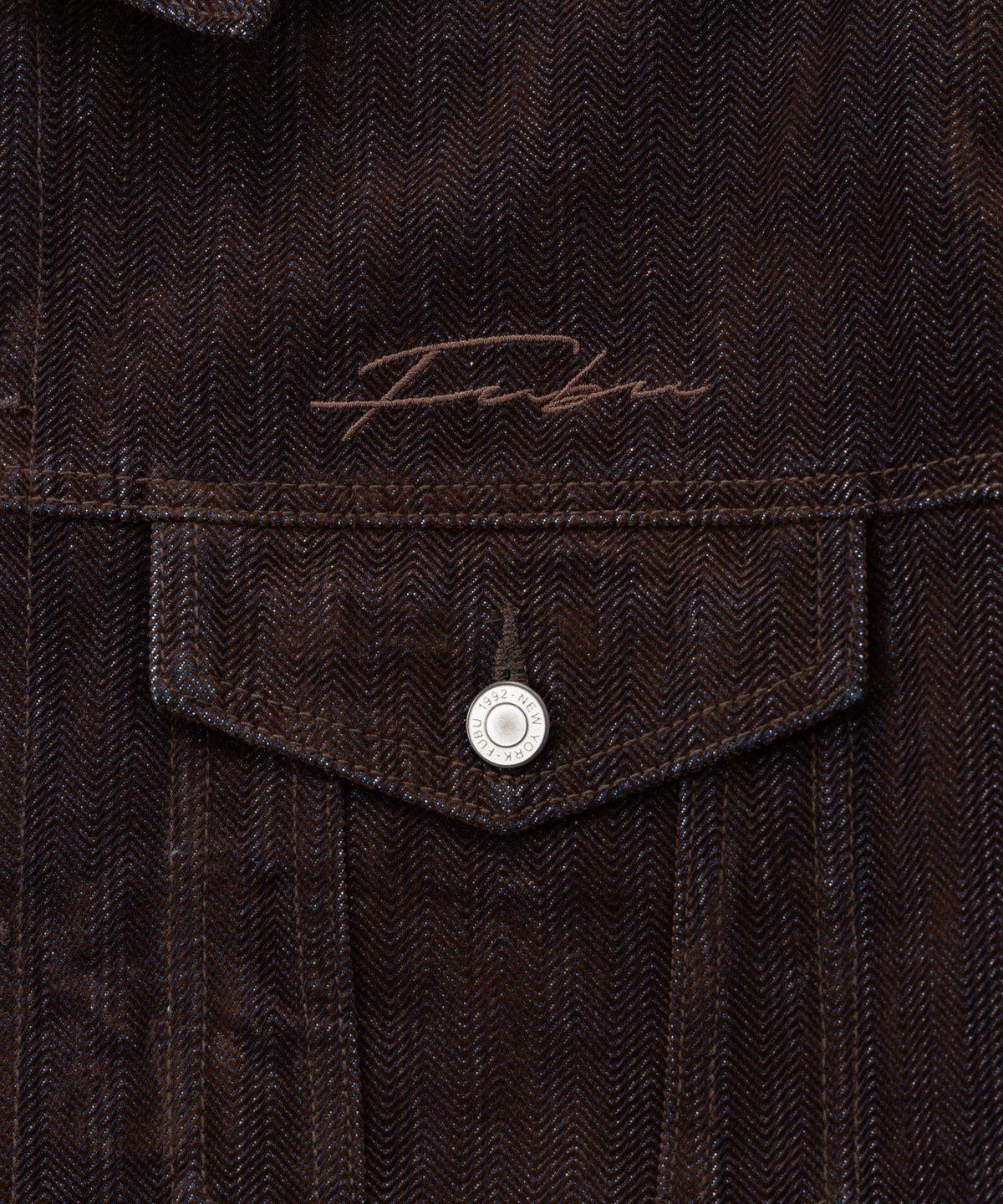 【NEW】FLOCKED DENIM JACKET/フロックデニムジャケット【FAM-62316】【10月5日から順次配送】