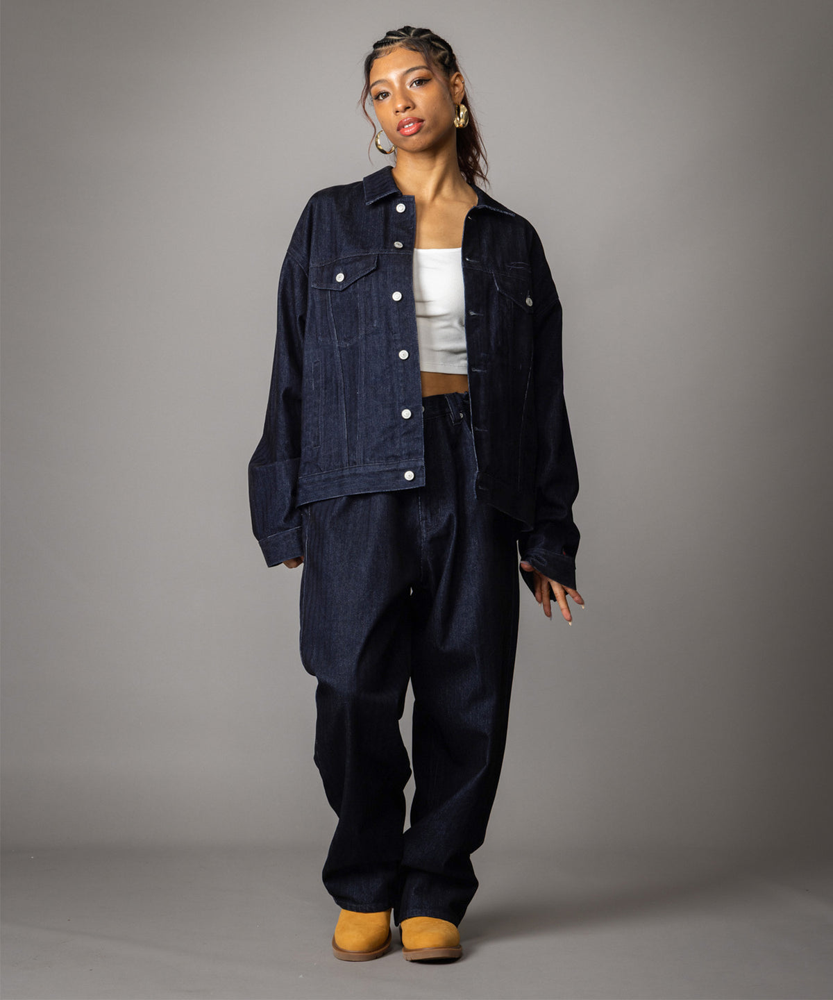 【NEW】FLOCKED DENIM JACKET/フロックデニムジャケット【FAM-62316】【10月5日から順次配送】