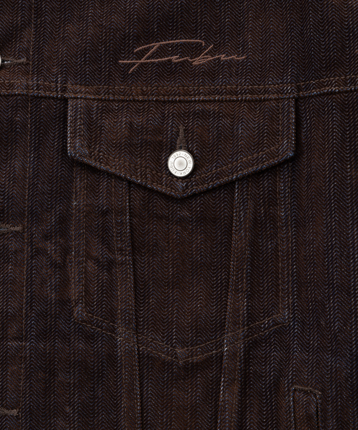 【NEW】FLOCKED DENIM JACKET/フロックデニムジャケット【FAM-62316】【10月5日から順次配送】