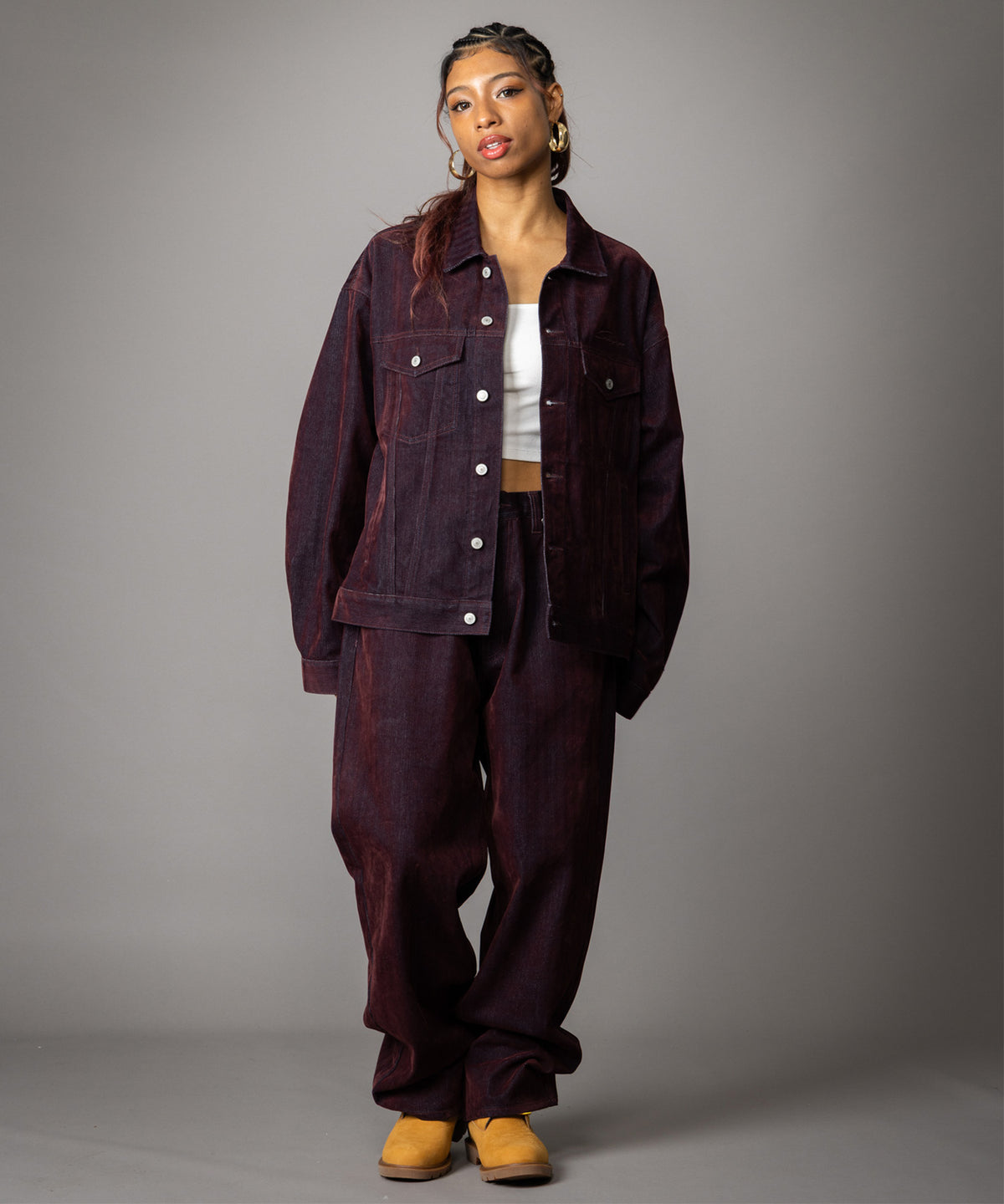 【NEW】FLOCKED DENIM JACKET/フロックデニムジャケット【FAM-62316】【10月5日から順次配送】