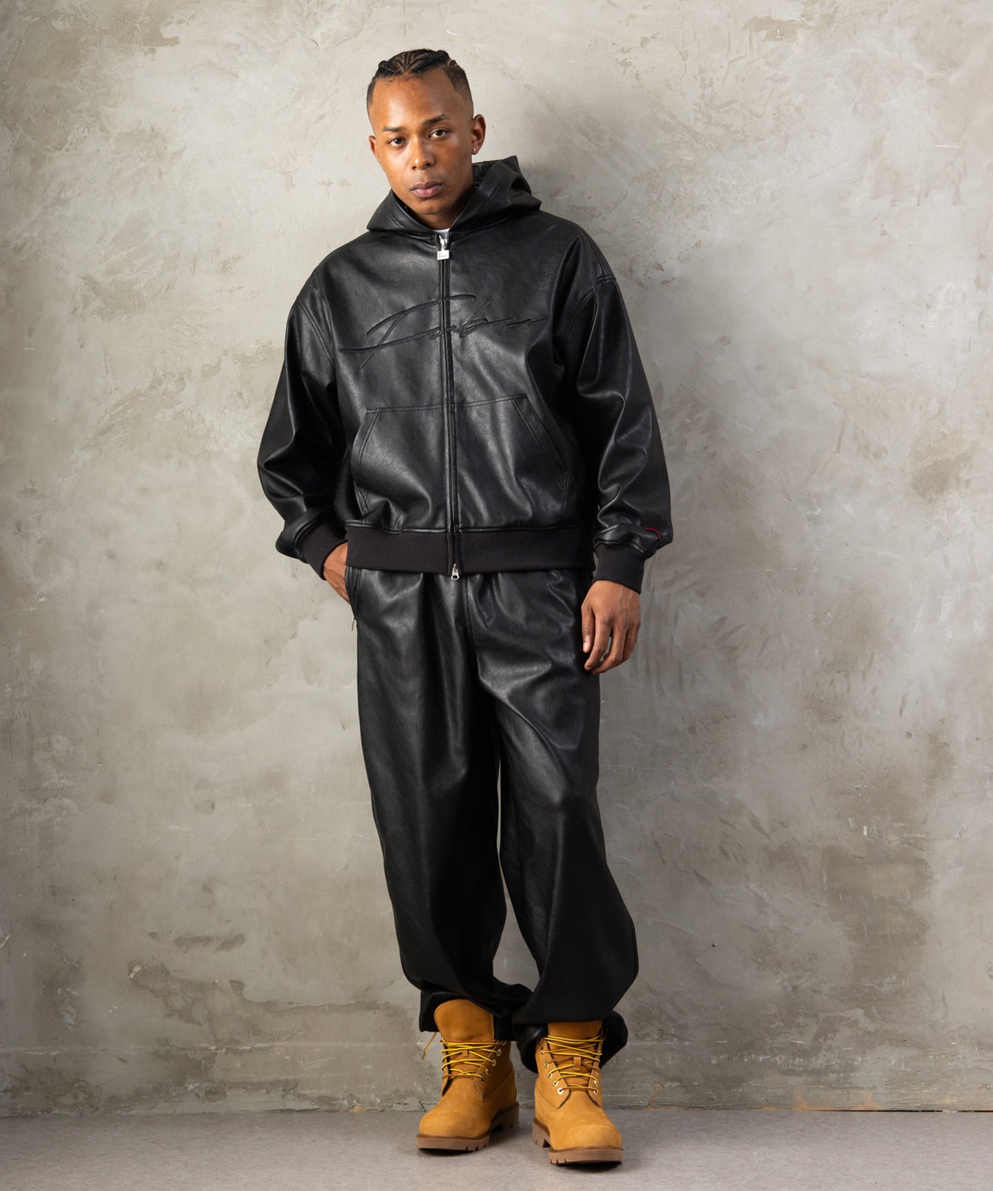 【NEW】FAUX LEATHER EASY PANTS/フェイクレザーイージーパンツ【FAM-62500】