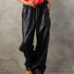 【NEW】FAUX LEATHER EASY PANTS/フェイクレザーイージーパンツ【FAM-62500】