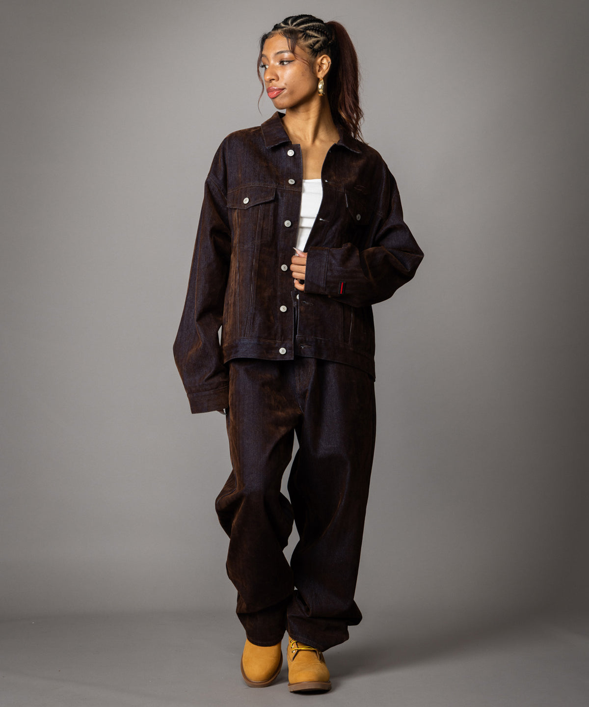 【NEW】FLOCKED DENIM PANTS/フロックデニムパンツ【FAM-62509】【10月5日から順次配送】