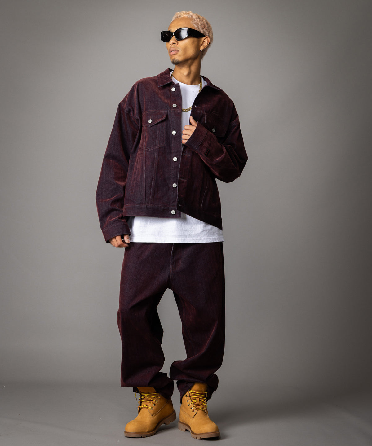 【NEW】FLOCKED DENIM PANTS/フロックデニムパンツ【FAM-62509】【10月5日から順次配送】