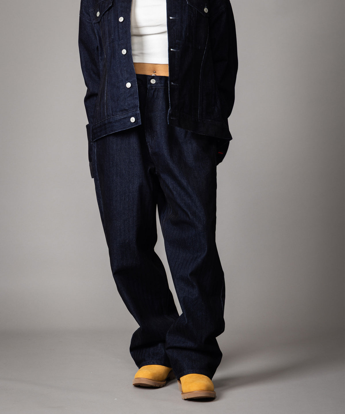【NEW】FLOCKED DENIM PANTS/フロックデニムパンツ【FAM-62509】【10月5日から順次配送】